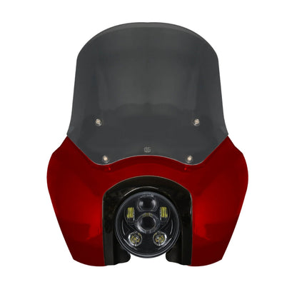 Original Garage Moto Softail Low Rider S Complete T-Sport Fairing Kit - Red Rock - 5.75 LED Black Headlight