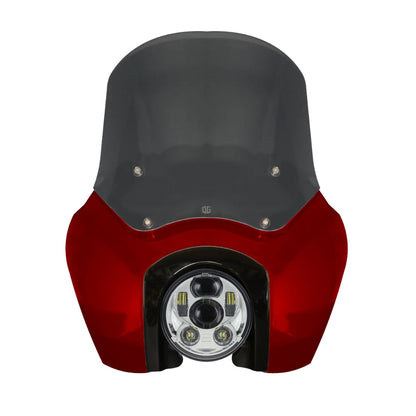Original Garage Moto Softail Low Rider S Complete T-Sport Fairing Kit - Red Rock - 5.75 LED Chrome Headlight