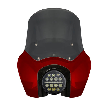 Original Garage Moto Softail Low Rider S Complete T-Sport Fairing Kit - Red Rock - 5.75 X-Series LED Headlight