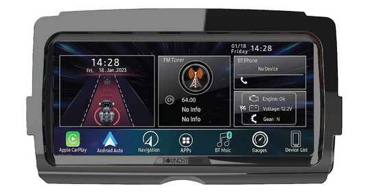 Soundstream Reserve V2 Harley Radio for Touring 2014-2025 Motorcycles. 8.3" Plug and Play w/ Apple Car Play