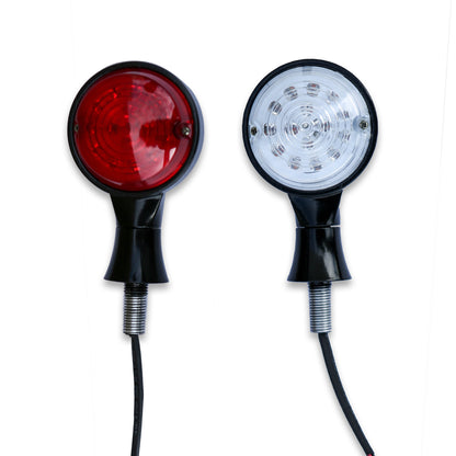 Led Turn Signal Clear /amber Front Black Pr
