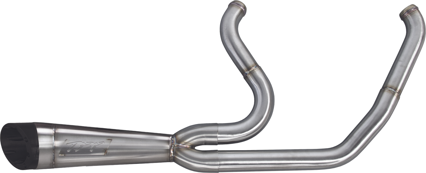 Two Bros. Comp S 2in1 Exhaust Touring M8 Brushed W/Turnout 2017-2023