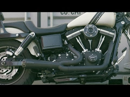 Two Bros. Comp S 2in1 Exhaust Dyna Black W/Carbon Fiber End Cap 2006-2017