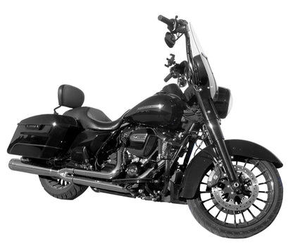 2 into 1 Powerhouse Harley Touring M8 2017/23 Chrome 4.5" Megaphone Available in Chrome or Black