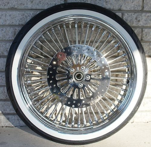 Fat Spoke 21 x 3.5" Front Wheel Packages - Chrome or Black