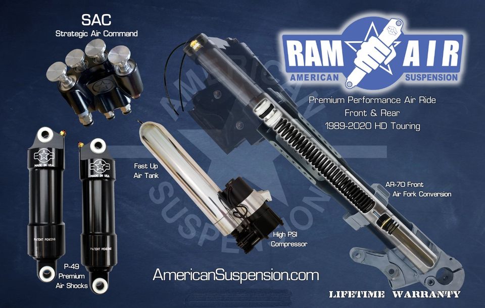 American Suspension Ram Air Air Ride - Fast up with SuperTanker FRONT AND REAR AIR with your choice of controller