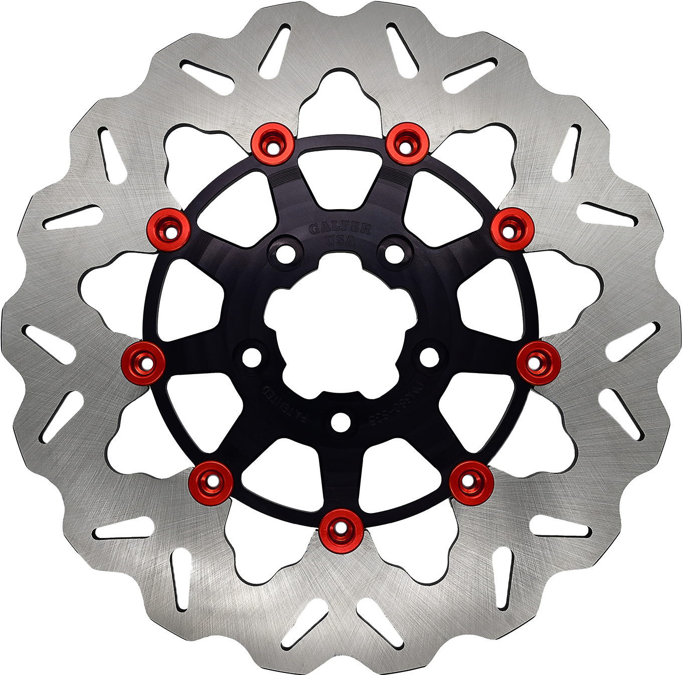 Rotor 11.8" Floating Wave Rr Black/red Buttons