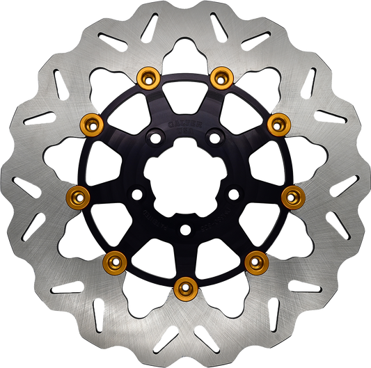 Rotor 11.8" Floating Wave Rr Black/gold Buttons