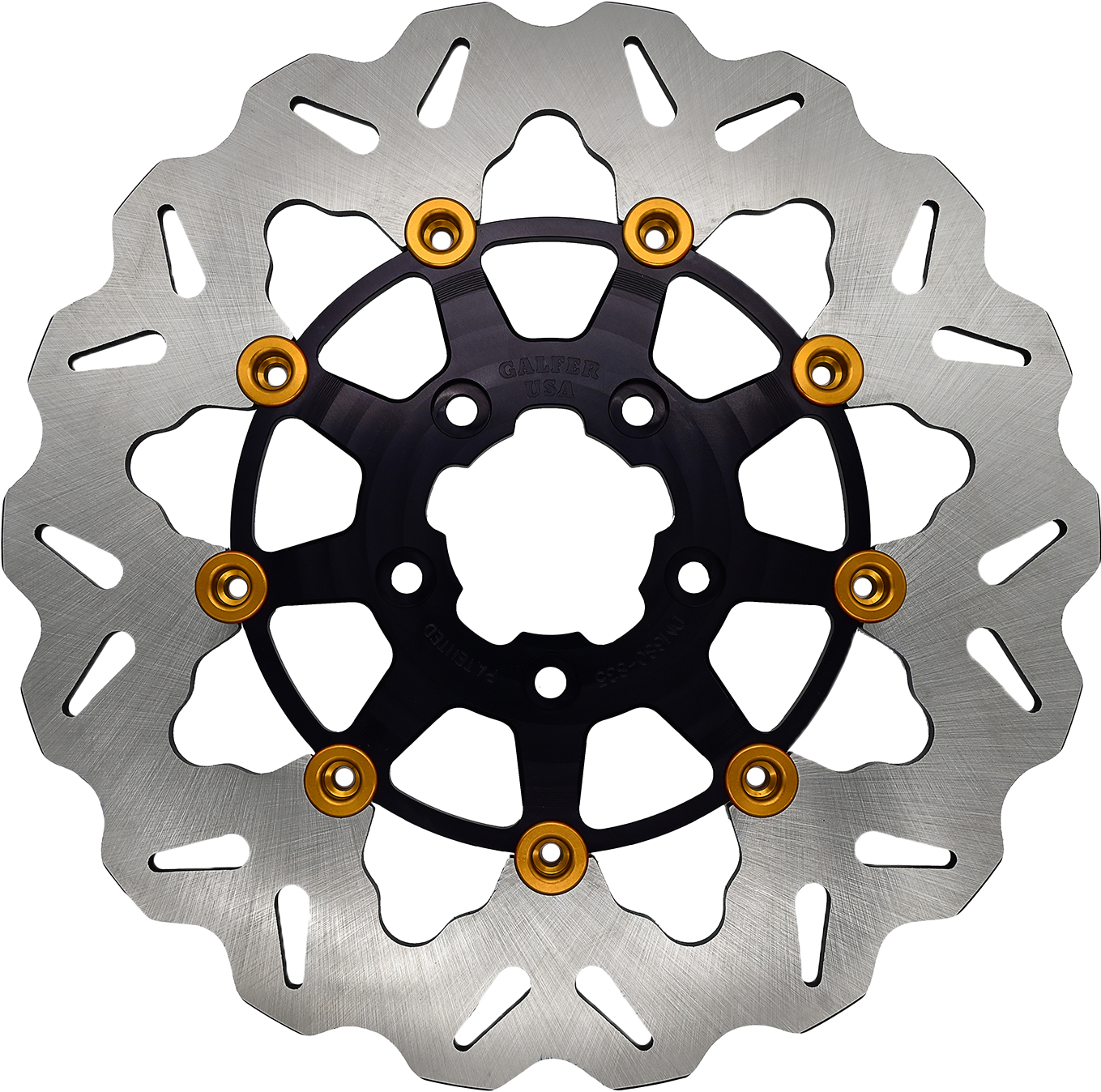 Rotor 11.5" Floating Wave Rr Black/gold Buttons