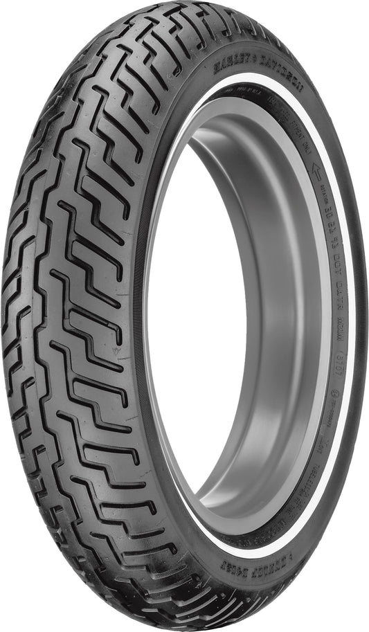 Tire Dunlop D402 Front MT90B16 72H Bias Narrow White Wall