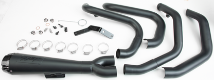 Two Bros. Comp S 2in1 Exhaust Sportster Black W/CF End Cap 2004-2013