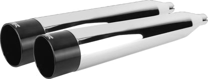 Two Bros. Comp S Slip-on Touring M8 Chrome W/Black End Cap 2017-2023