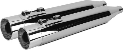 Two Bros. Comp S Slip-on Touring M8 Chrome W/Polished End Cap 2017-2023