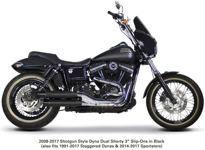 Two Bros. Comp S Slip-on Dyna/sportster Black W/CF End Cap 1991-2019